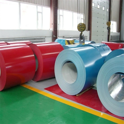 ขดลวดเคลือบ PPGI เคลือบสังกะสีเคลือบสี ASTM A653 ม้วนแผ่นเคลือบสี