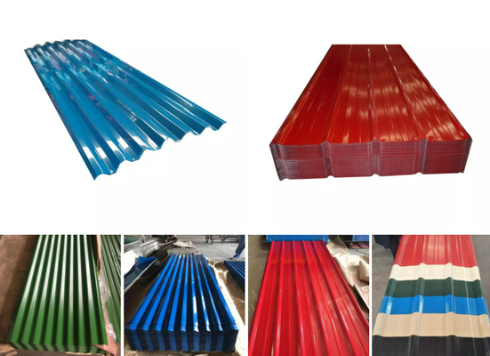 แผ่นหลังคาเหล็กเคลือบสีธรรมดาสำหรับอาคารผนัง