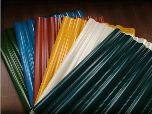 กระเบื้องหลังคาโลหะลูกฟูก PGI สีเคลือบสังกะสีสำหรับอาคาร
