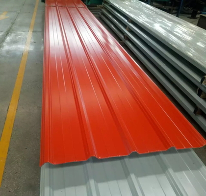 Prepainted GI / PPGI / PPGL หลังคาเหล็กลูกฟูกแผ่นหนา 3mm หนา