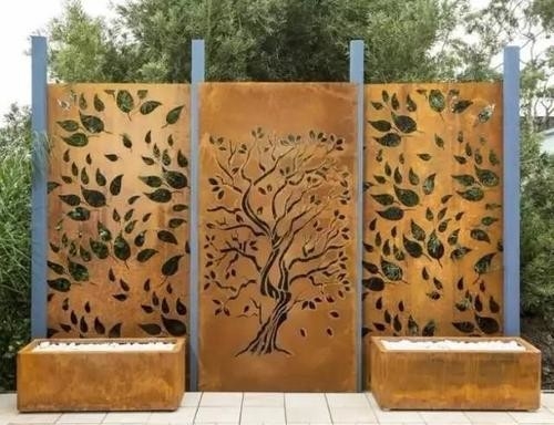 เหล็กแผ่น Corten ทนต่อการกัดกร่อนขนาดที่กำหนดเองสำหรับภูมิทัศน์